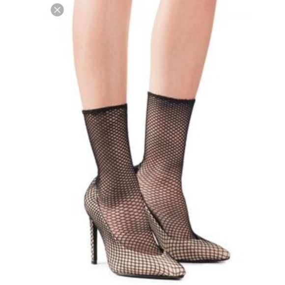 Jeffrey campbell plaza net nude/ black pumps - Picture 2 of 2